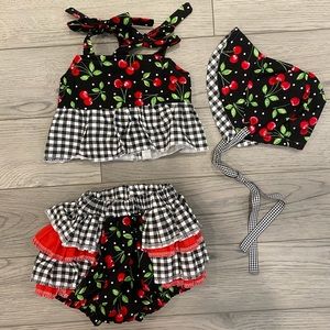 3 piece brand new and Handmade girls outfit